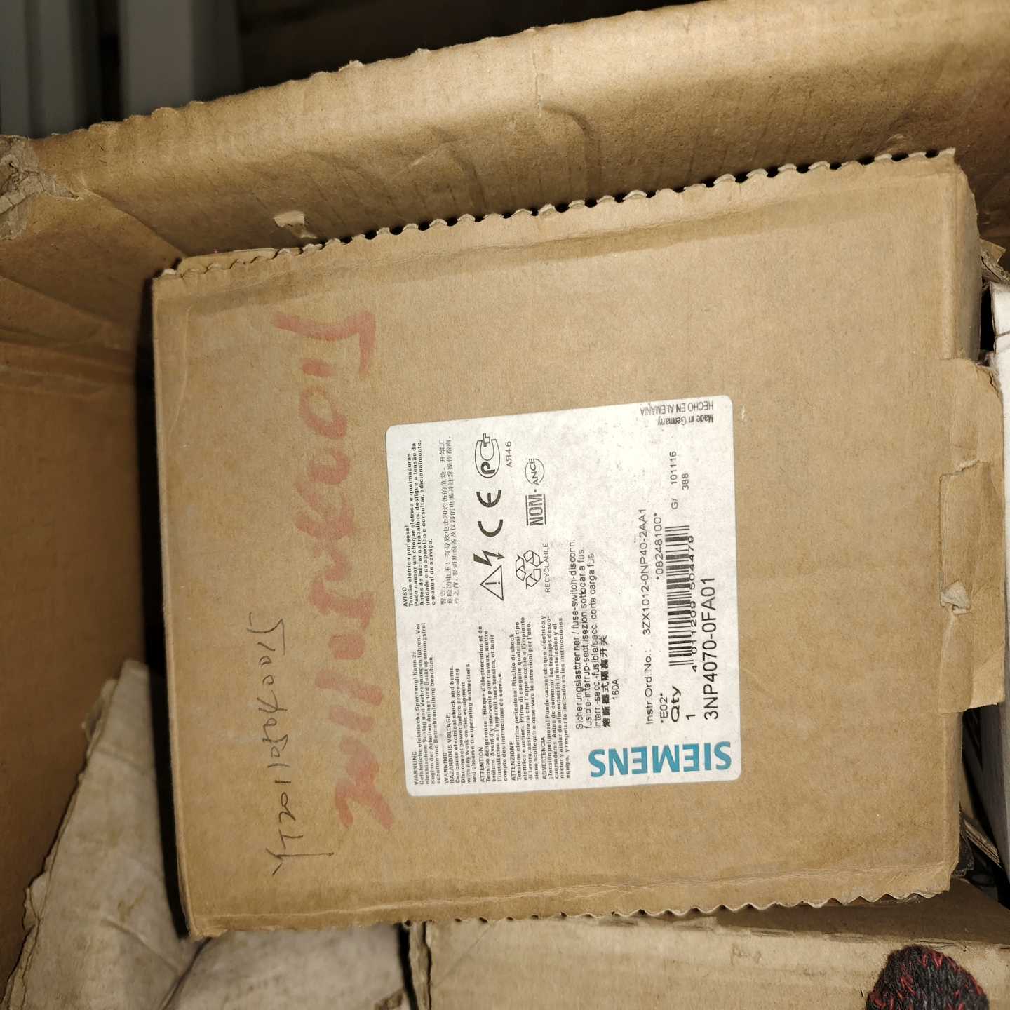 询价~熔断器式隔离开关50A 3NP4070-0FA01