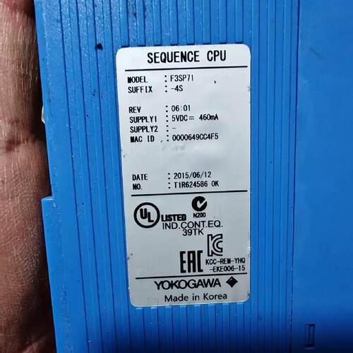 议价Yogawa Yogawa F3sp714S Cpu Module Original In Korea适用