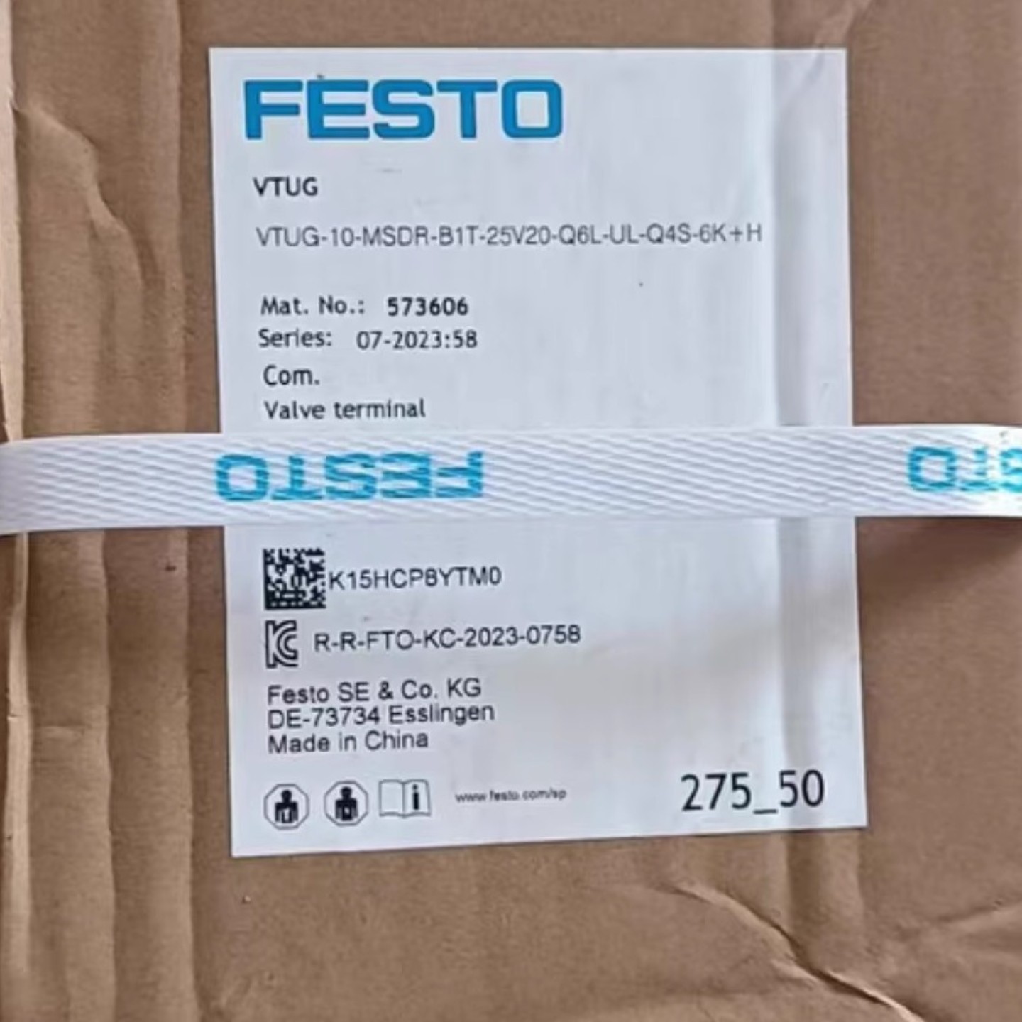 售前询价全新FESTO阀岛573606 VTUG-10-MSDR-B1T-25V20-Q6L-UL-