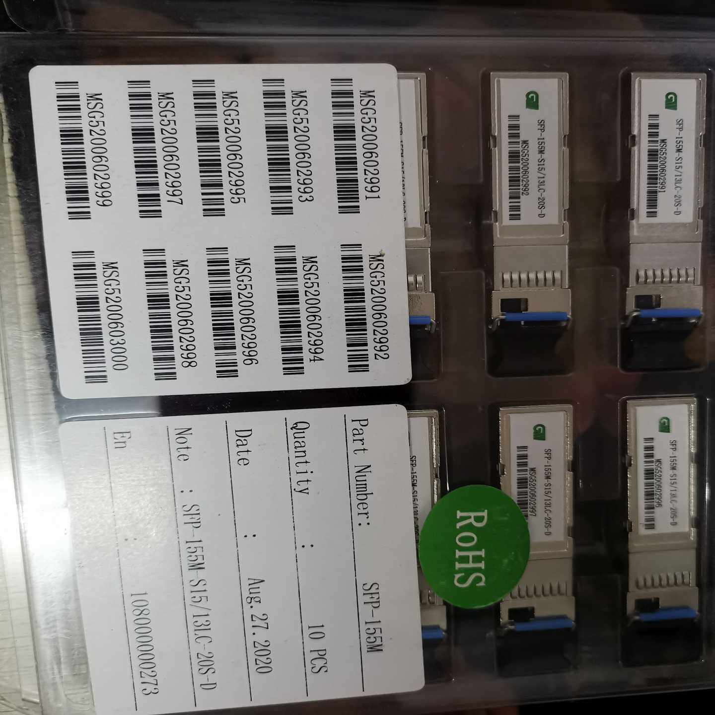 询价~格林威尔单模单纤百兆光模块 SFP-155M-S13/S15