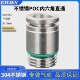 POC螺纹直通304不锈钢快插螺纹接头气动配件内六角快速接头PC4