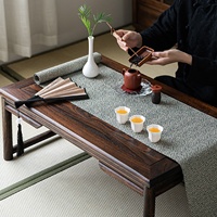 觀嵐家用布藝桌旗新中式禪意防水茶席墊子隔熱茶桌墊茶墊茶巾桌布