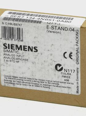 Siemens Simatic S7 ET200S Analog IN6ES7 1344NB510AB06ES71344