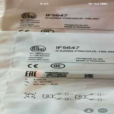 易福门IFM传感器IF5647 IF5539 IF5345~询价