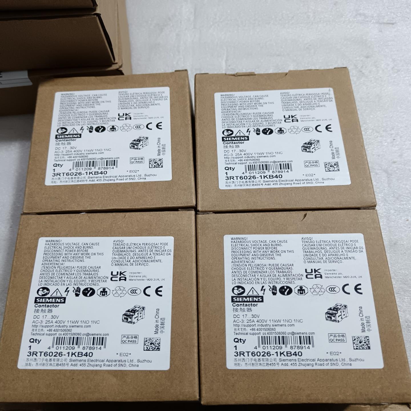 西门子3RT6026-1KB40接触器，全新带包装，整体干净--议价商品