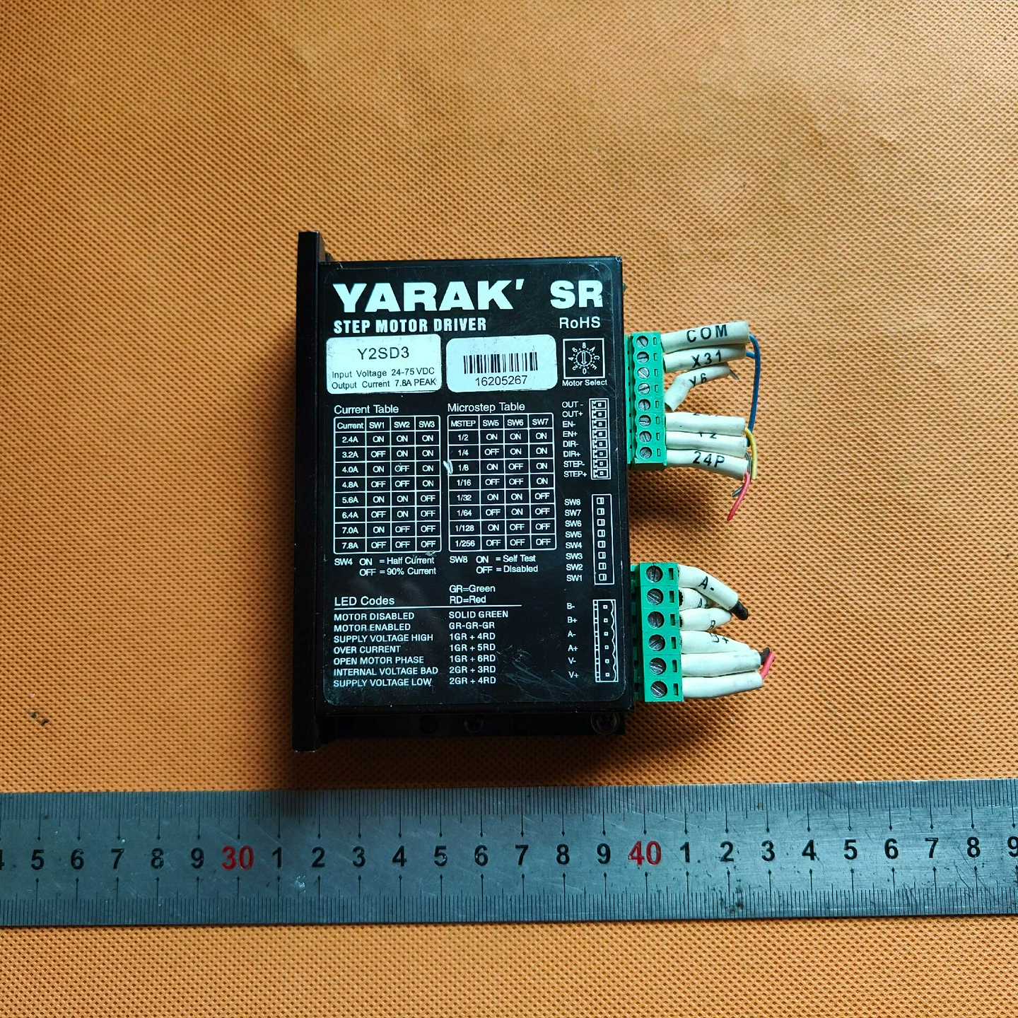 57步进电机驱动器Y2SD3，最大驱动电流7.8A，电压24询价