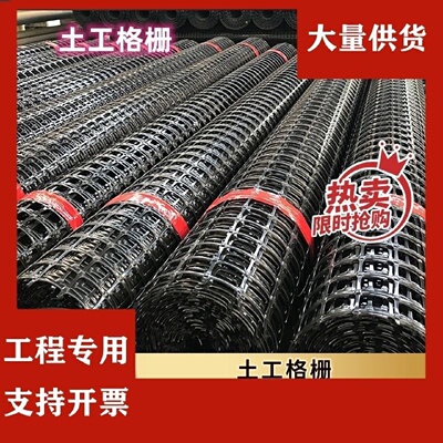 双向钢塑土工格栅GSGS80kn50塑料格栅玻纤格栅经编涤纶路基用厂家