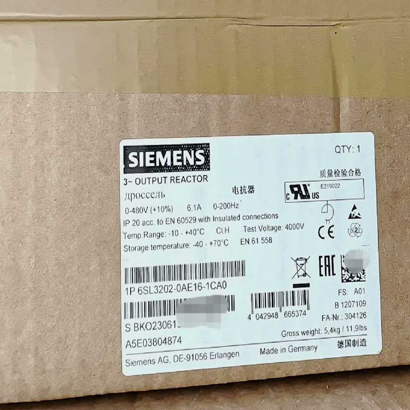 6SL3202-0AE16-1CA0西门子全新--议价商品