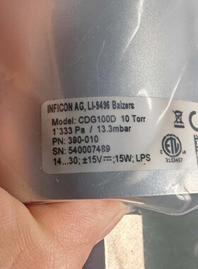 一台INFICONG100D真空计型号G100议价