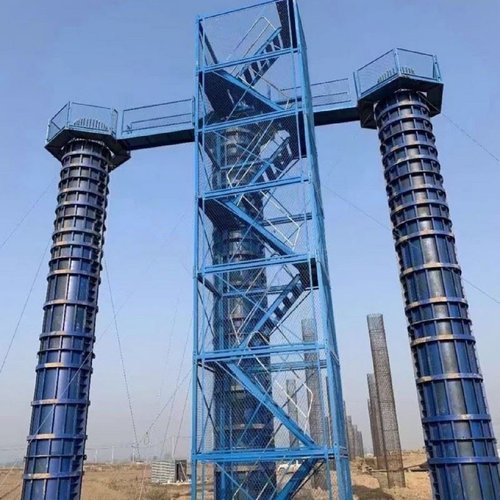 盖梁平台安全梯笼爬梯通道工地施工道路桥梁八角墩柱平台防护栏