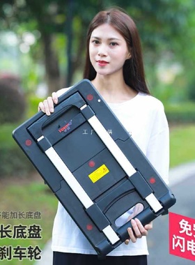手拉车小推车折叠便携静音家用行李拉杆拉货车收纳买菜拖车手推车