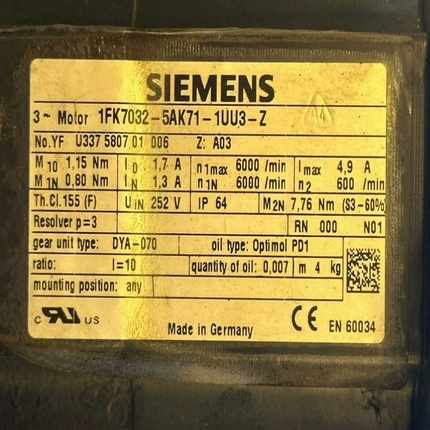 1FK7032-5AK71-1UU3-ZA03可以弄好全询价