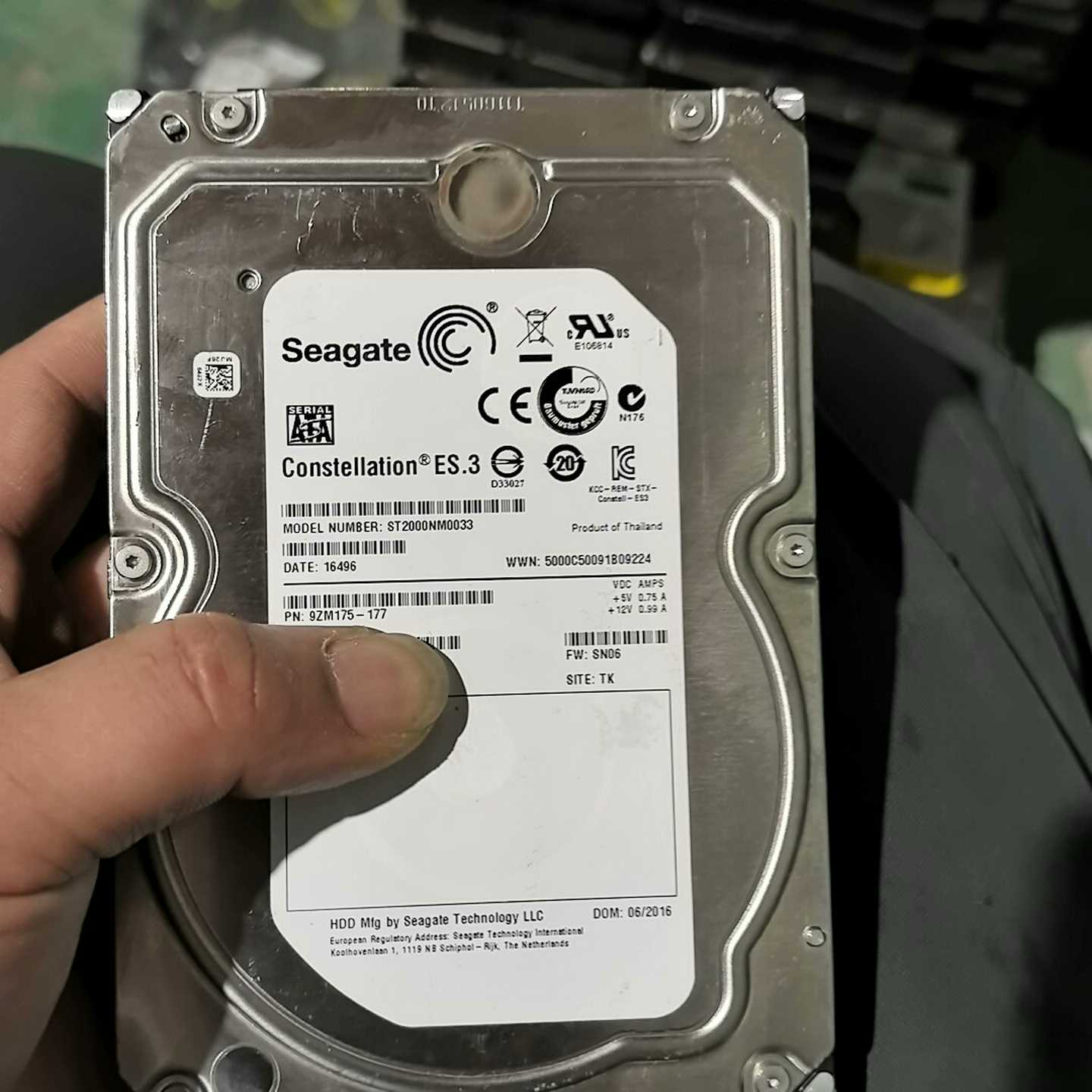 询价希捷ST2000NM00332TSATA监控盘机械