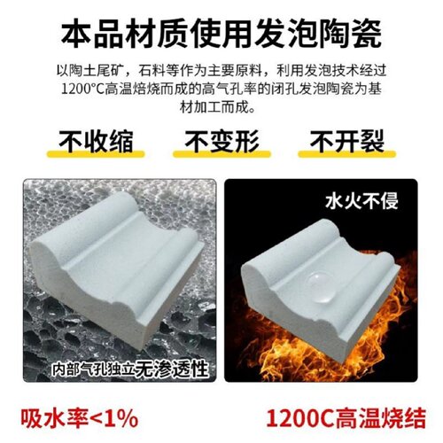 发泡陶瓷线条别墅外墙装饰造型浮雕回字纹腰线檐线窗套线定制构件