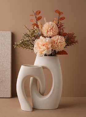 Behan American European Style Ins Style White Art Vase Ceram