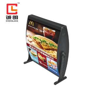 支持混批点餐双面上下开启型材快餐店导航双led灯箱铝型材