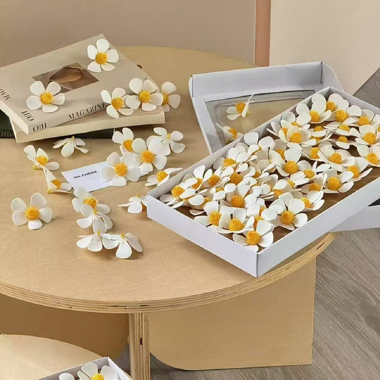 紫罗兰香皂花头五瓣小白花母亲节花束diy材料永生花礼盒仿真花