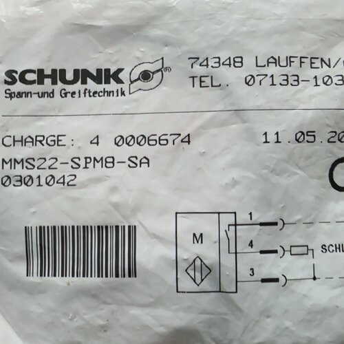 溢价-SCHUNK雄克MMS22SPM8SA传感器030104