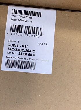 配件菲尼克斯单相带涂层开关电源2320898QUINTPS1AC24DC20CO议价