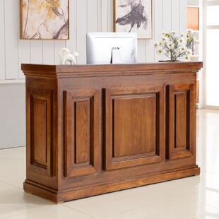 复古中式收银台服装店铺小型收款吧台咖啡馆理发店前台柜台接待台