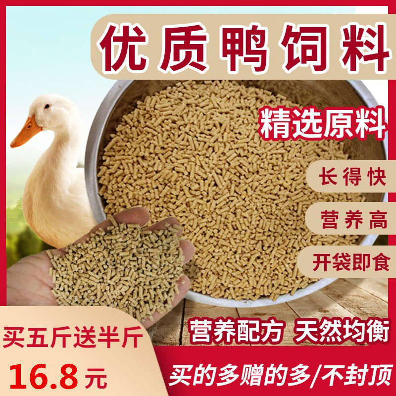 鸭饲料喂鸭专用颗粒料小鸭开口料鸭食宠物鸭鹅火鸡鸟粮钓鱼打