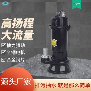 WQ污水泵大流量无堵塞排污泵JYWQ地下室工程潜污泵农用泥浆泵