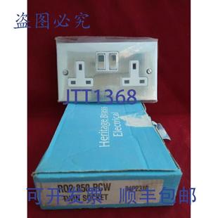 供应HERITA R02850PCW 2GANG 抛光铬白色插座
