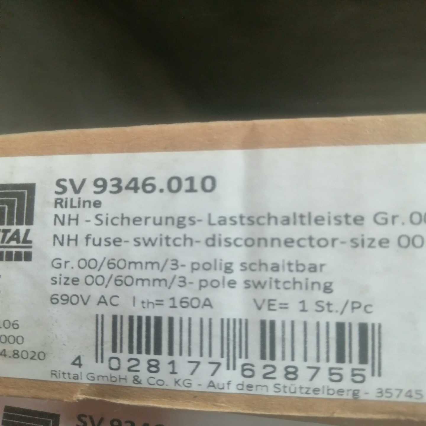 咨询-威图德国SV9346.010690V160A条形熔断