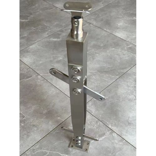 304不锈钢楼梯栏杆立柱大刀片玻璃扶手商场护栏别墅围栏五金