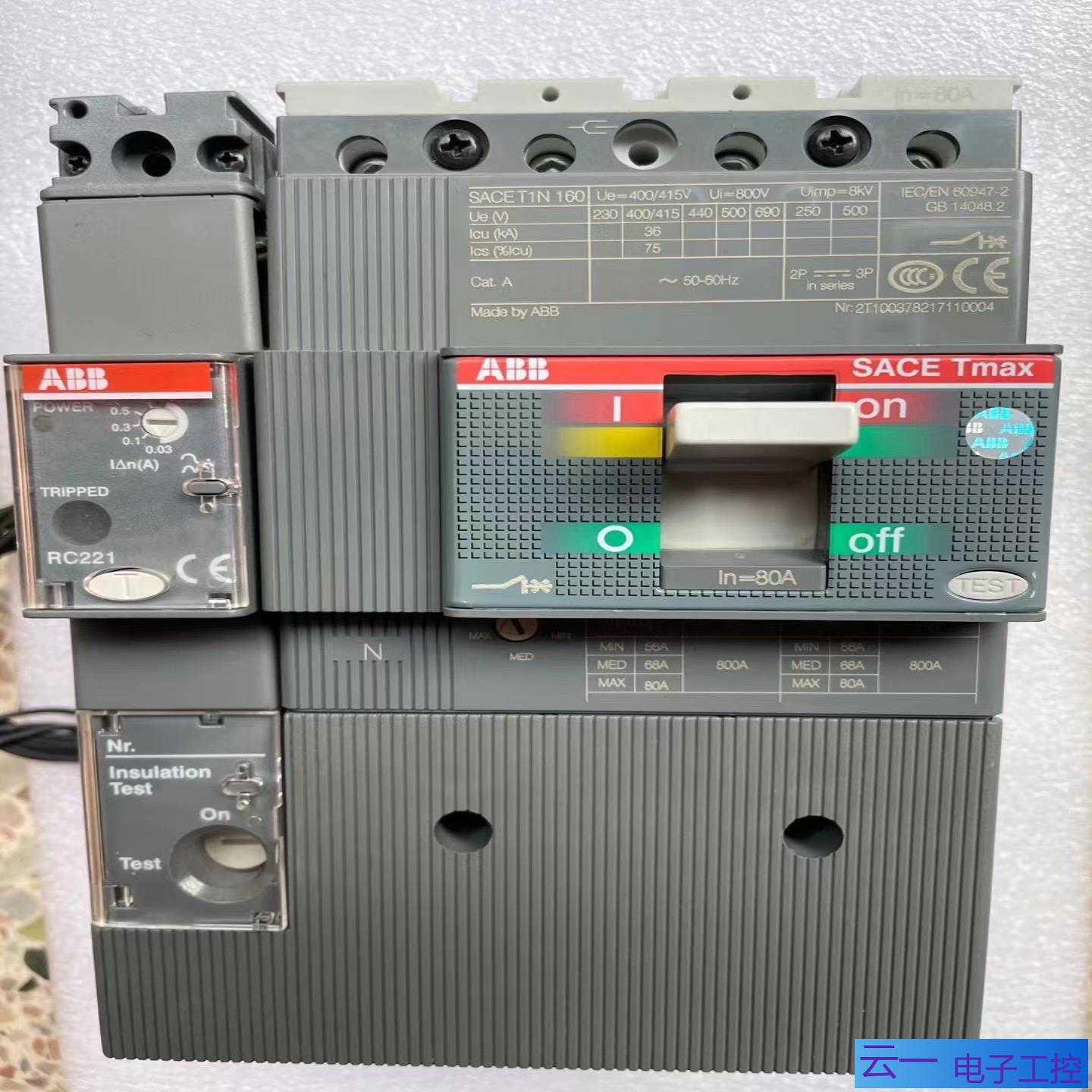 ABB4p80A漏电断路器；议价