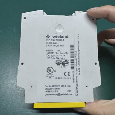 询价-德国Wieland威琅SNO4003KA安全继电器