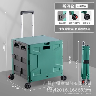 高端折叠购物车家用便携买菜车高颜值小拉车轻便