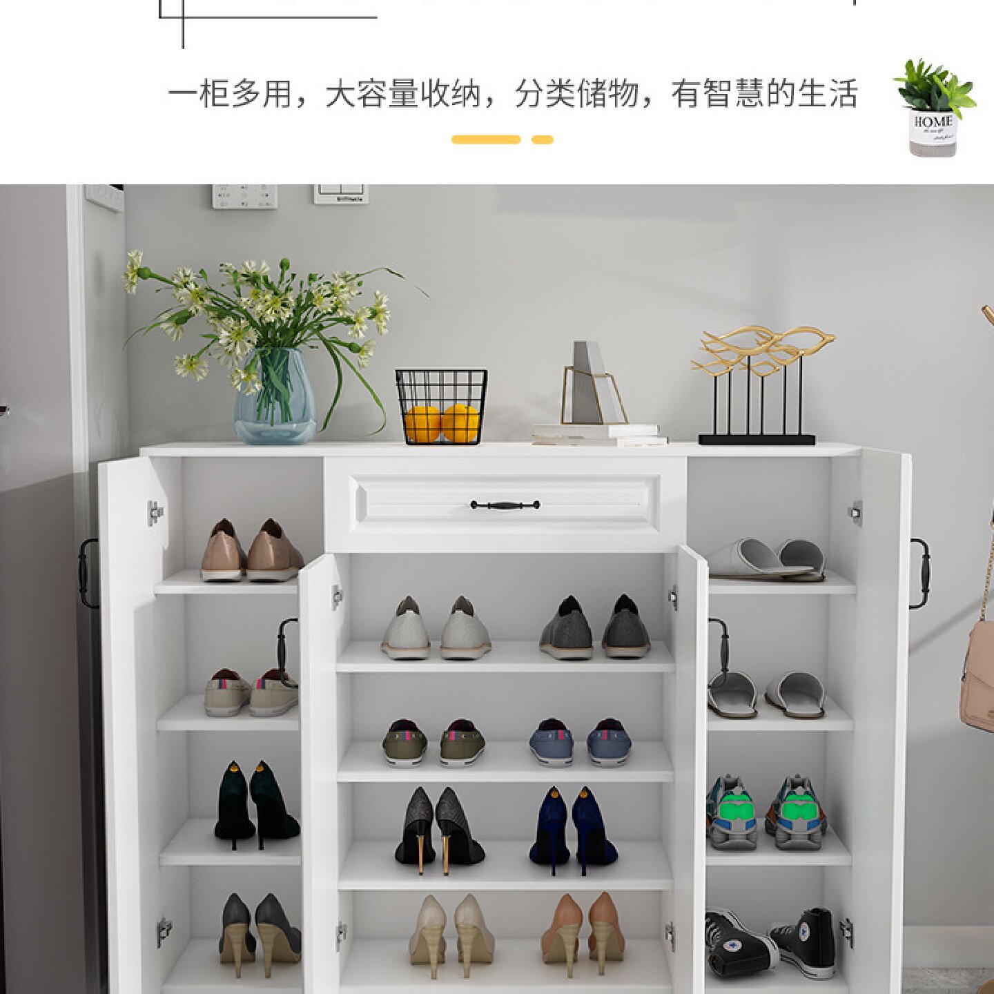 鞋柜家用门口靴柜玄关收纳储物柜置物柜简约现代进门柜子
