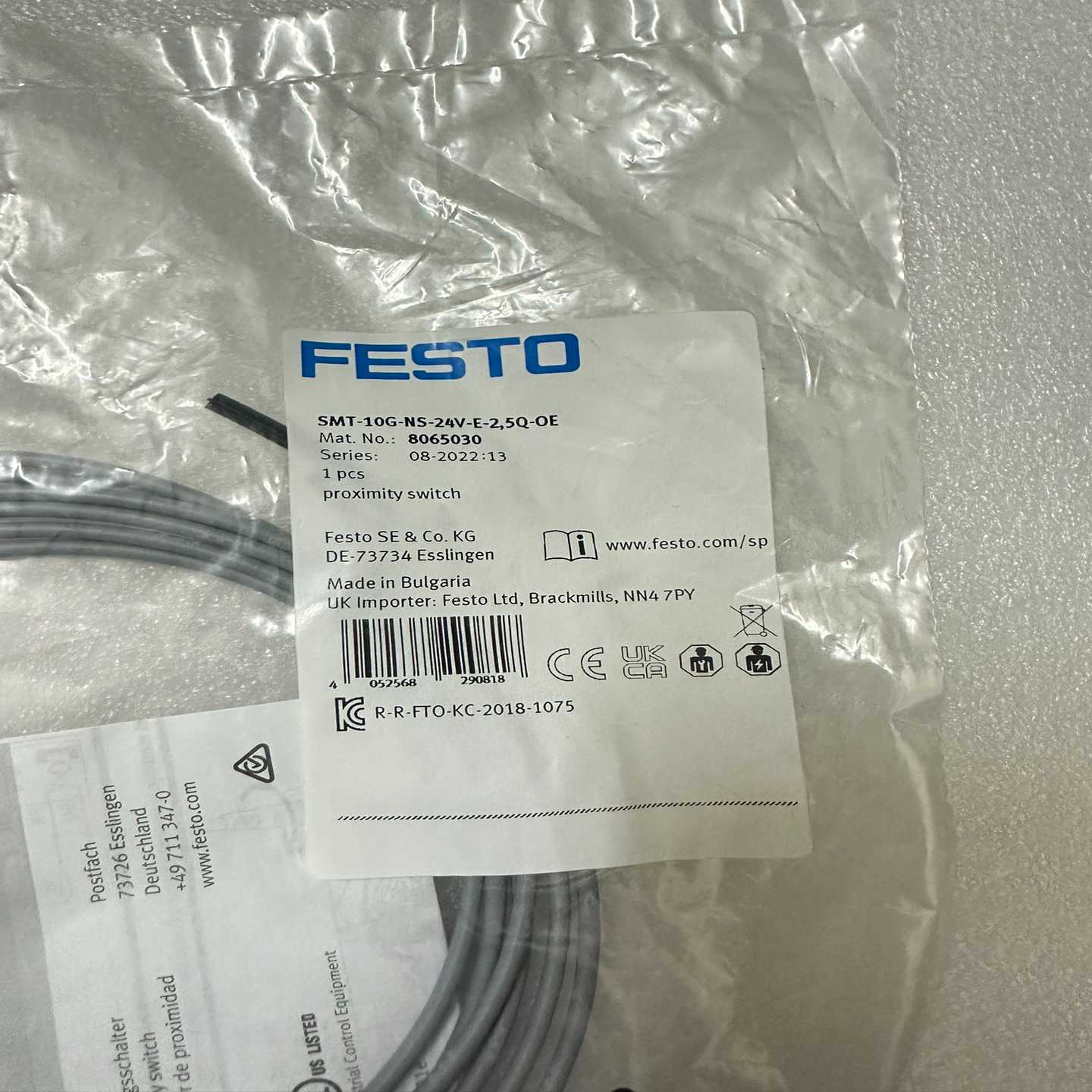 【议价】费斯托SMT-10G-NS-24V-E-2，5Q-OE，适用