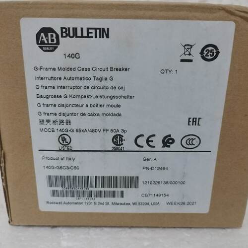 Allen Bradley 140GG6C3C50 GFrame Molded Case Circuit Breaker
