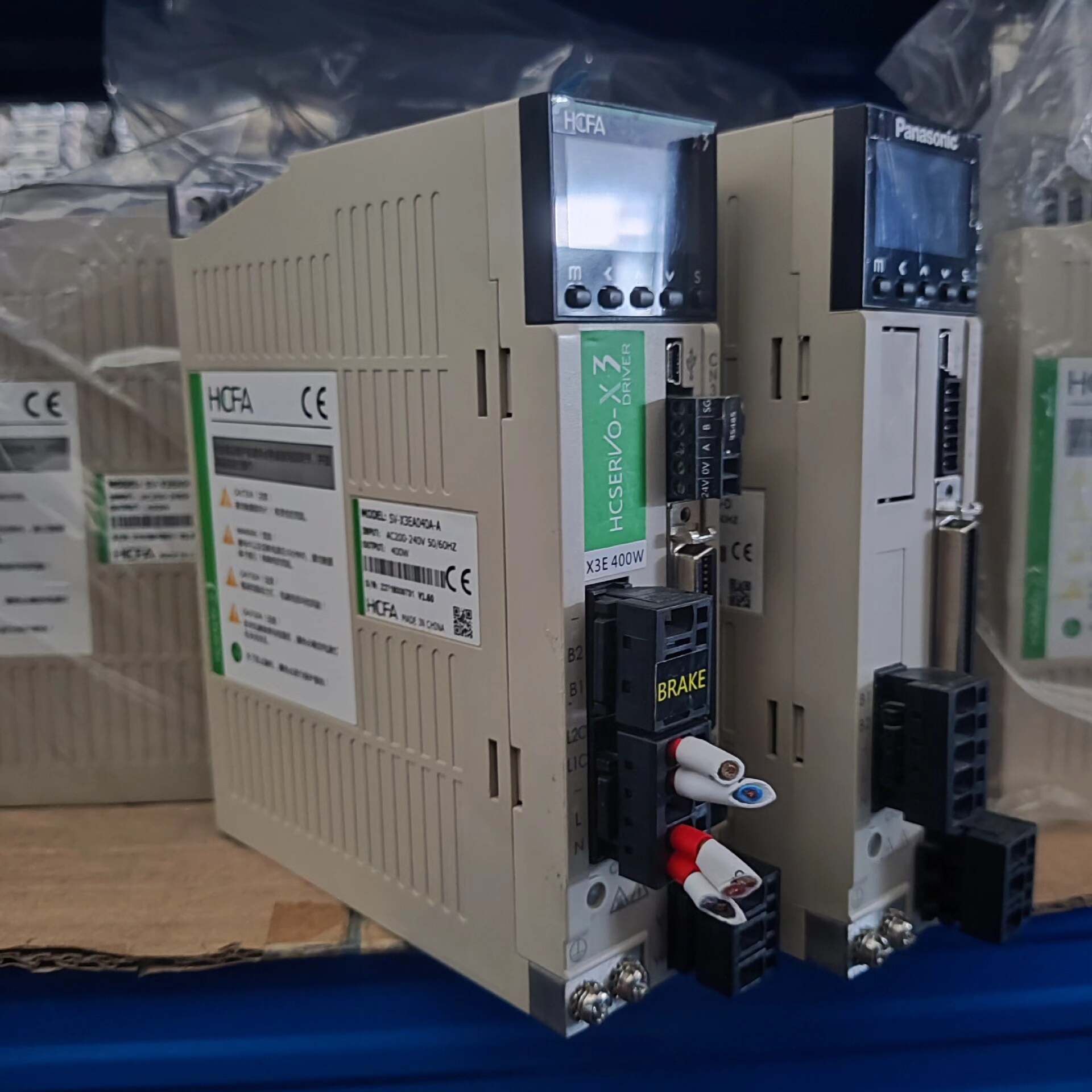 禾川x3伺服电机套装400w，成色嘎嘎新，用，质保一询价