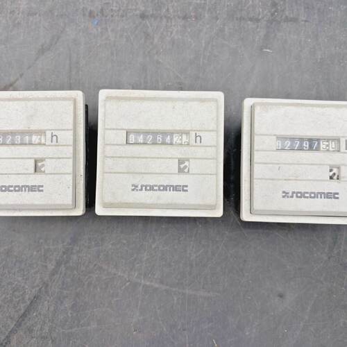 Lot Of 3 Socomec 192Q5001 Hour Meter 24VAC 50Hz