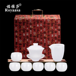 诺雅莎玉瓷品茗手工禅茶杯白色琉璃羊脂白玉主人杯单个办公泡茶器