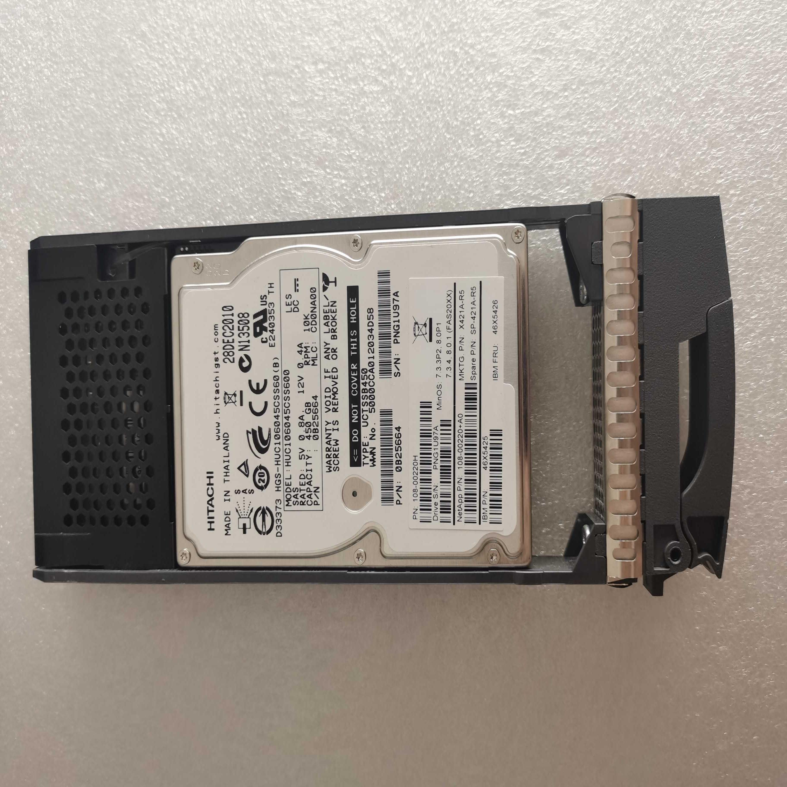 NetApp X421A-R5 46X5426 46X5425 HUC106045CSS600 450G存储询价