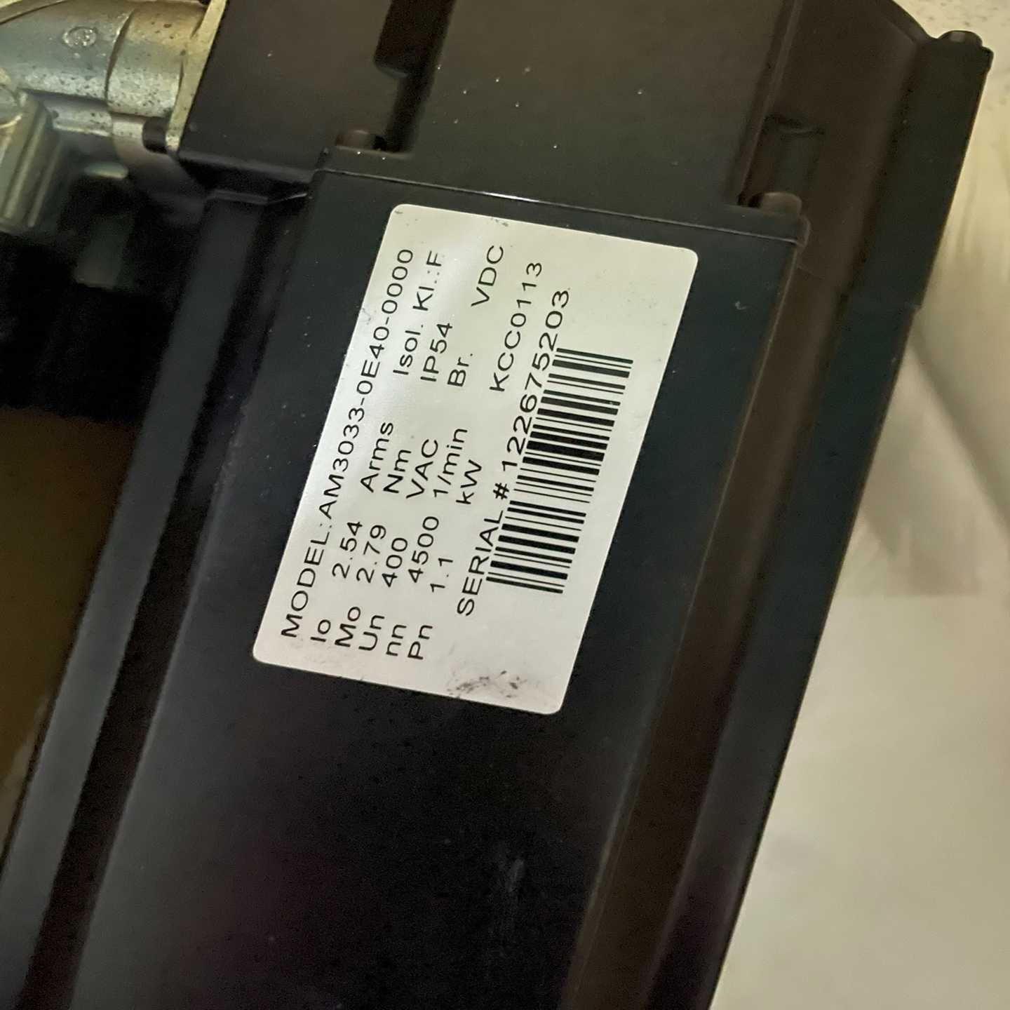 询价BECKHOFF倍福1.1KW伺服电机AM3033-0E4