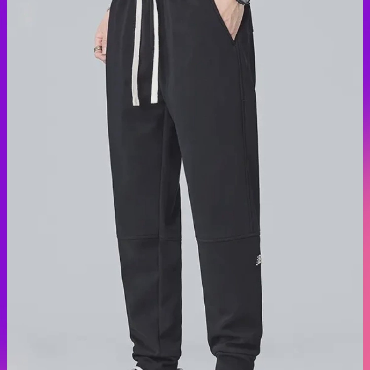 吾特轻奢男装秋冬厚款男士休闲裤束脚裤潮时尚百搭弹力裤子