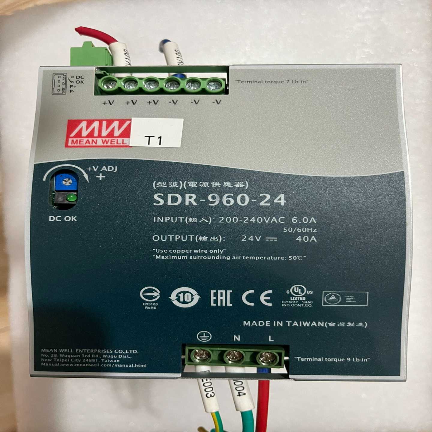 （霸霸电子）台湾明纬SDR-960-24剪线开关电源， 实物如图 功