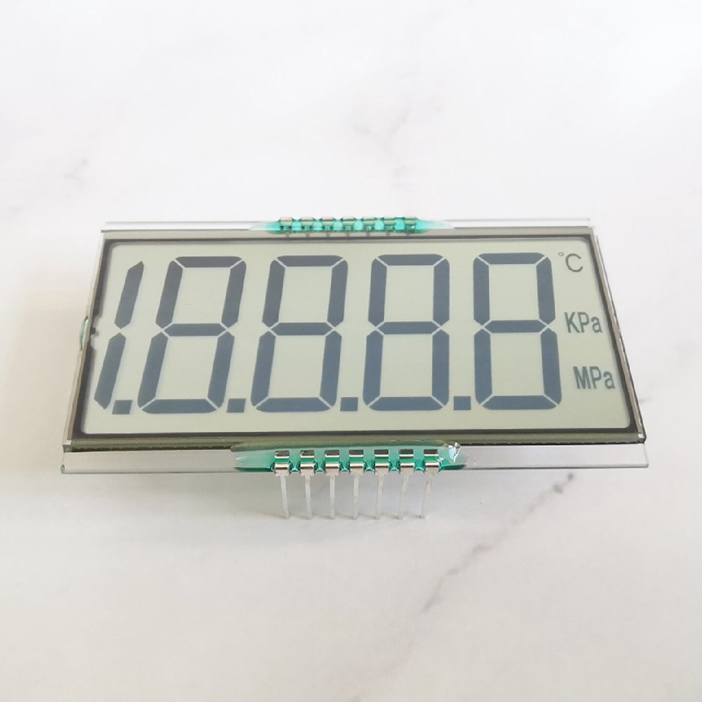 大连奇耘超宽温段式液晶屏4位半段码LCD液晶屏温度压力液晶显示屏