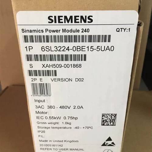 询价-6SL32240BE155UA0变频器G120电源模组6SL32240BE155UA0