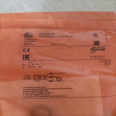IGW200易福门传感器全新原装正品现货包邮