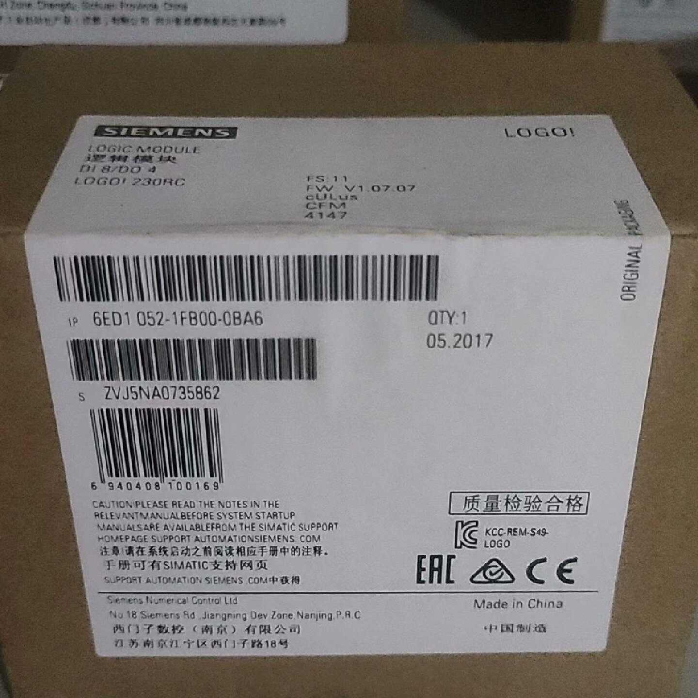 议价西门子LOGO230RC逻辑模块型号6ED1052议价