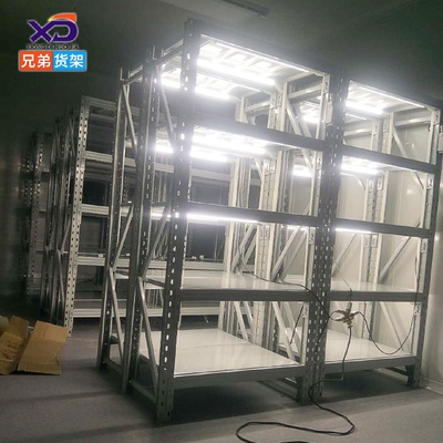 仓储带灯货架学校物流横梁式重型货架多层组装库房货架子