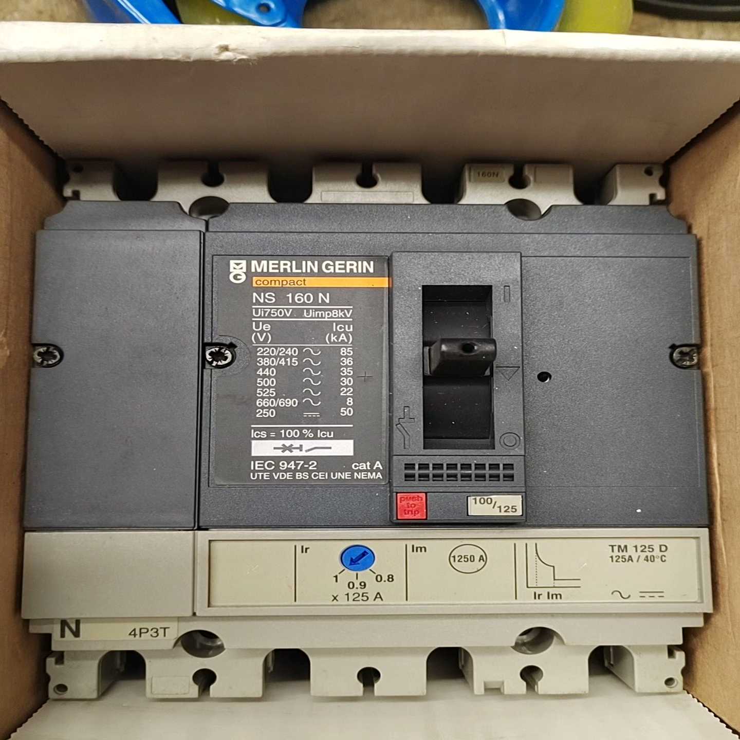 梅兰日兰塑壳断路器NS160NTM125D4P3T(亚飞商行）