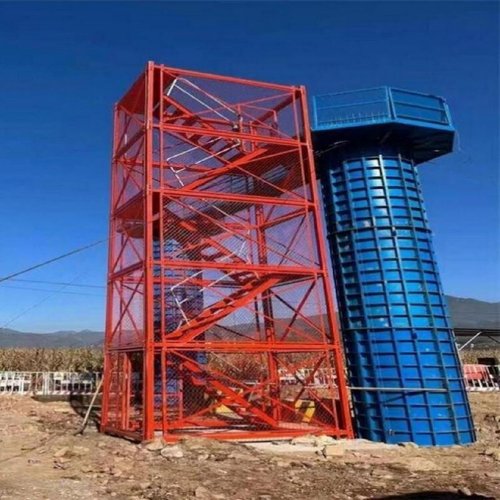 建筑安全爬梯梯笼桥梁施工安全爬梯基坑防护笼墩柱建筑箱式防护网