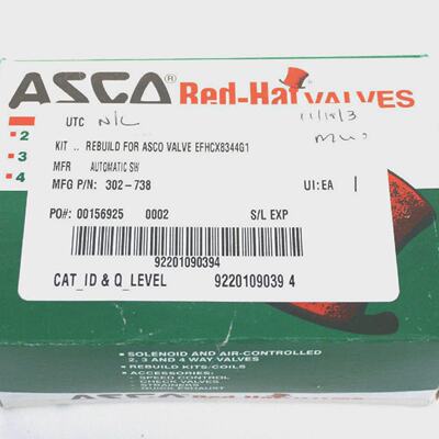 NEW ASCO 302738 REBUILD KIT 302738